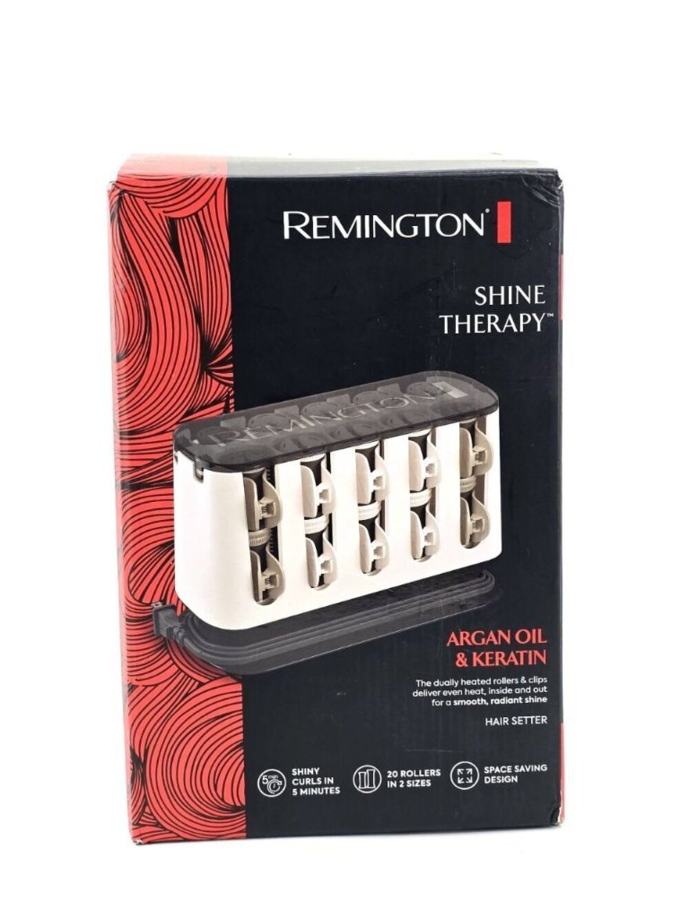 Remington Shine Therapy Argan Oil & Keratin Treated Hot Rollers